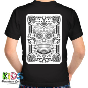 Kaos SUGAR SKULL CARD 3 back print