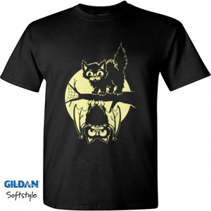 Kaos Cat And Bat Halloween