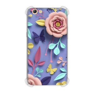 Casing HP Bunga Mawar Merah Muda dan Ungu