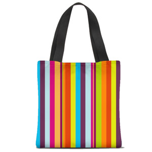 Tas Tote Fullprint Stripe Colorful