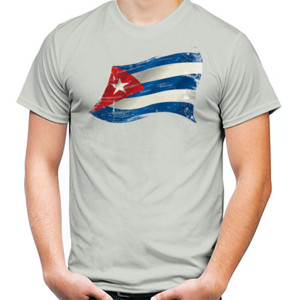 Kaos Cuba Grunge Flags
