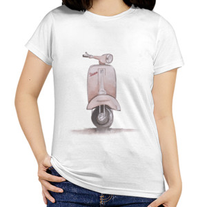 Kaos Vespa Watercolour #1