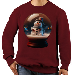 Jaket Sweater cute snowman inside a sphere glass for christmas