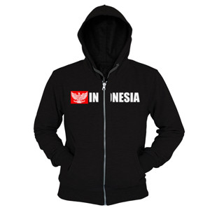 Hoodie Zipper Kaos Indonesia - Logo 2 (CLINA09)