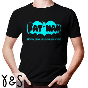 Kaos Kaos Ukuran Besar Fatman Hitam Lucu Mi Rebus