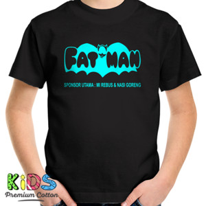 Kaos Kaos Ukuran Besar Fatman Hitam Lucu Mi Rebus