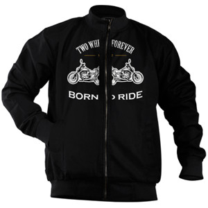 Jaket Bomber Two Wheels Forever - Born To Ride