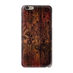 Iphone 6 Hardcase Wooden Flower Casing HP