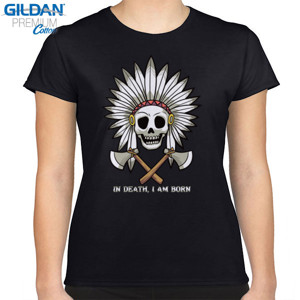 Kaos Indian Apache Skull With Axes: In Death I am Born
