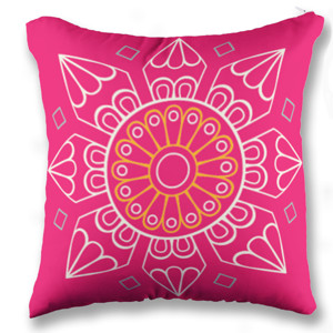 Bantal Pink Oriental Mandala