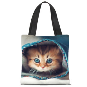 Tas Tote Fullprint tote bag cat 