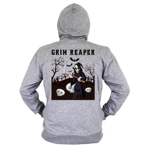 Hoodie Zipper Hoodie Zipper resleting grim reaper