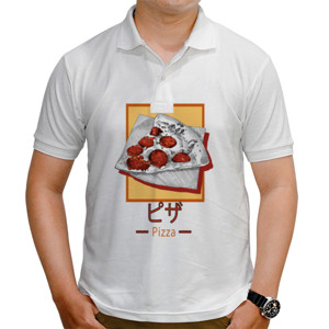 Kaos Polo Simple Art - Pizza from downtown 2