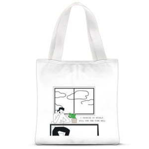 Tas Tote Fullprint promise to myself