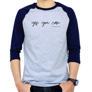 Kaos Raglan QUO|YES YOU CAN