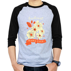Kaos Raglan Luckiest Mama Ever