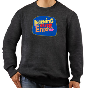 Jaket Sweater Kaos learning never ends