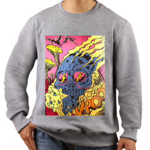 Jaket Sweater BURNING SKULL