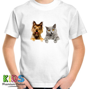 Kaos Anjing Kucing Berteman
