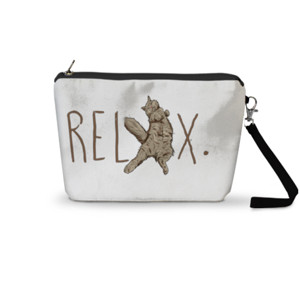 Pouch Trapesium Relaxing Cat