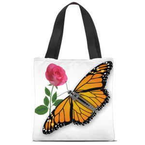 Tas Tote Fullprint Butterfly 