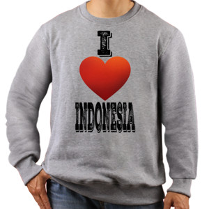 Jaket Sweater I LOVE INDONESIA 