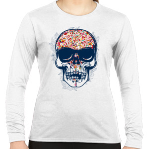 Kaos Floral Skull
