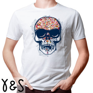 Kaos Floral Skull