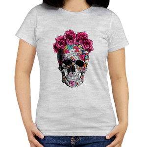 Kaos Skull Flowers