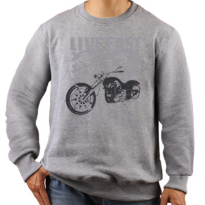Jaket Sweater Moto Live Fast  