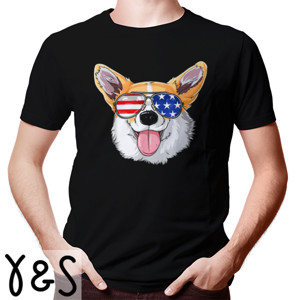 Kaos Kaos Corgi American Sunglasses T shirt