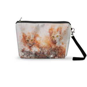 Pouch Trapesium Kucing kembar