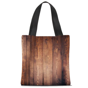 Tas Tote Fullprint Motif kayu