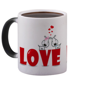 Mug Bunglon Cute Couple Dog