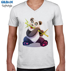 Kaos Funny Panda Eating Bamboo - Kaos Panda Keren
