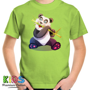 Kaos Funny Panda Eating Bamboo - Kaos Panda Keren