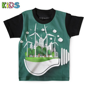 Kaos Anak Full-Print Baju Kaos Anak Distro Paper cut eco