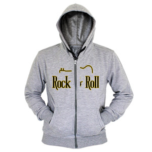 Hoodie Zipper Kaos Rock n Roll