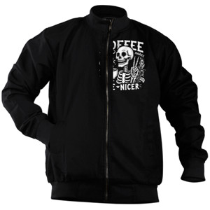 Jaket Bomber Coffee make me nicer