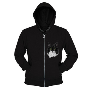 Hoodie Zipper Cat Lovers Verrah Store