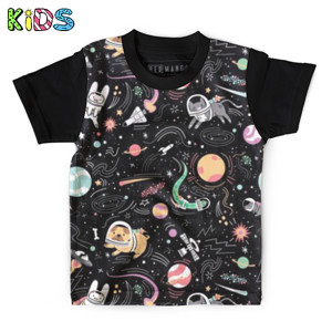 Kaos Anak Full-Print Space pets
