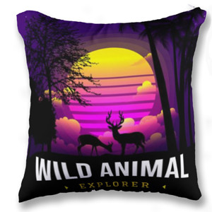 Bantal Wild Animal Explore Retro Style