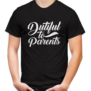 Kaos Distro Dutiful to Parents White Funny