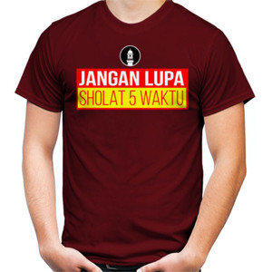 Kaos JANGAN LUPA SHOLAT 5 WAKTU