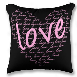 Bantal Black Pink Love