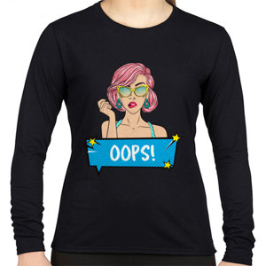 Kaos Long Sleeve Shirt - The Girl with Pink Hair