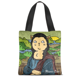 Tas Tote Fullprint Miaow Lisa