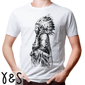 Kaos Native American - Indian Sketch