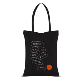 Tas Tote Marimo Believe You Can Tote Bag (Black Tote Bag)