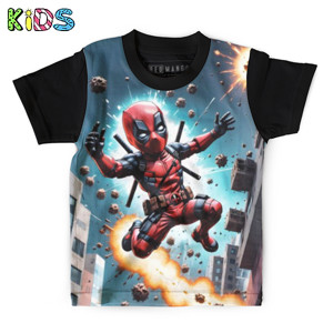 Kaos Anak Full-Print kid deadpool
